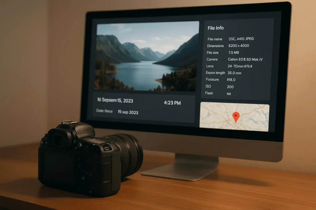 analisi metadati exif foto