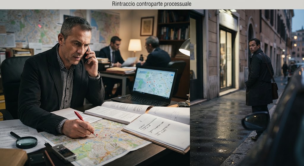 rintraccio controparte processuale
